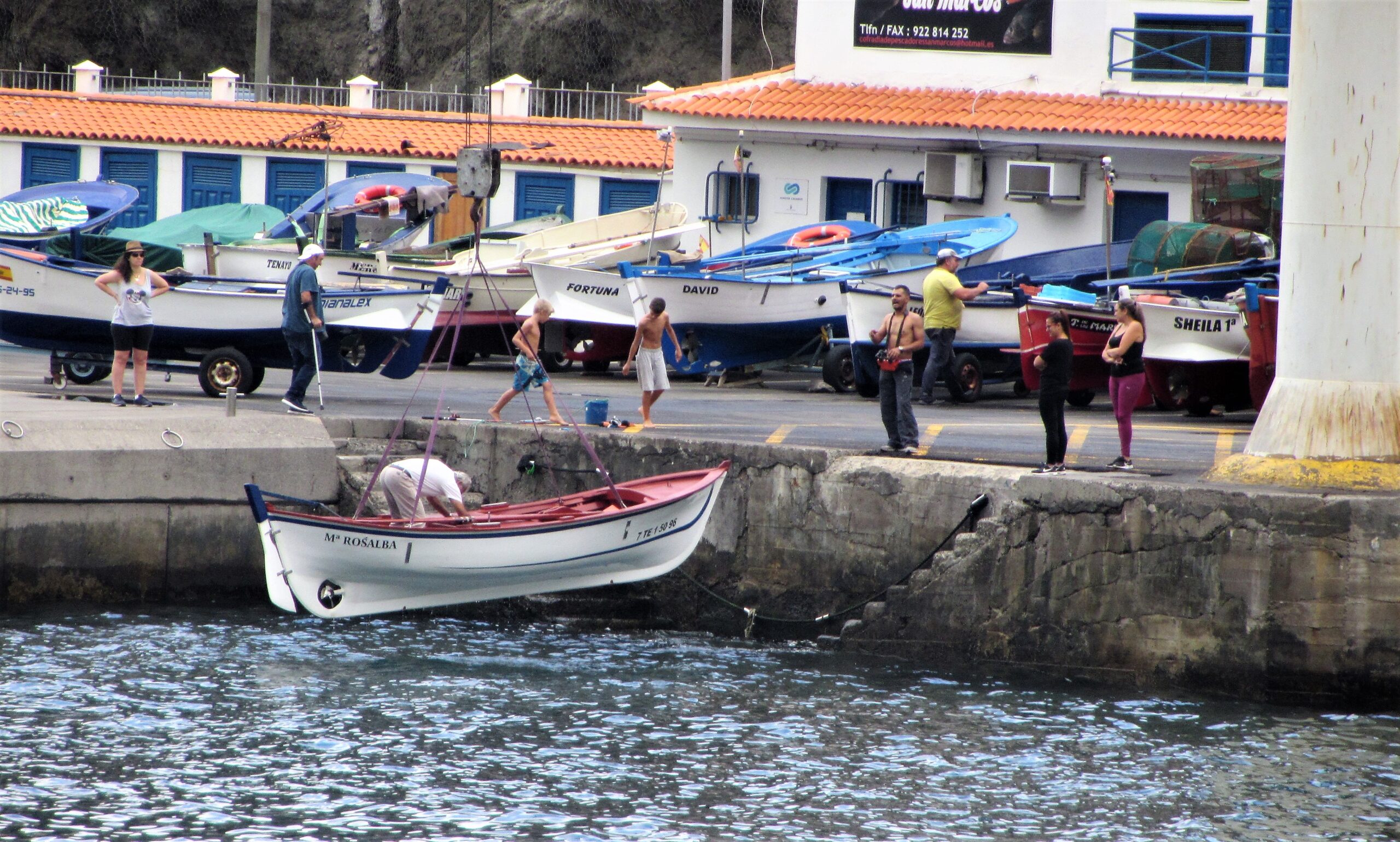 Clever Solution for Fishing Boats in Icod de Los Vinos