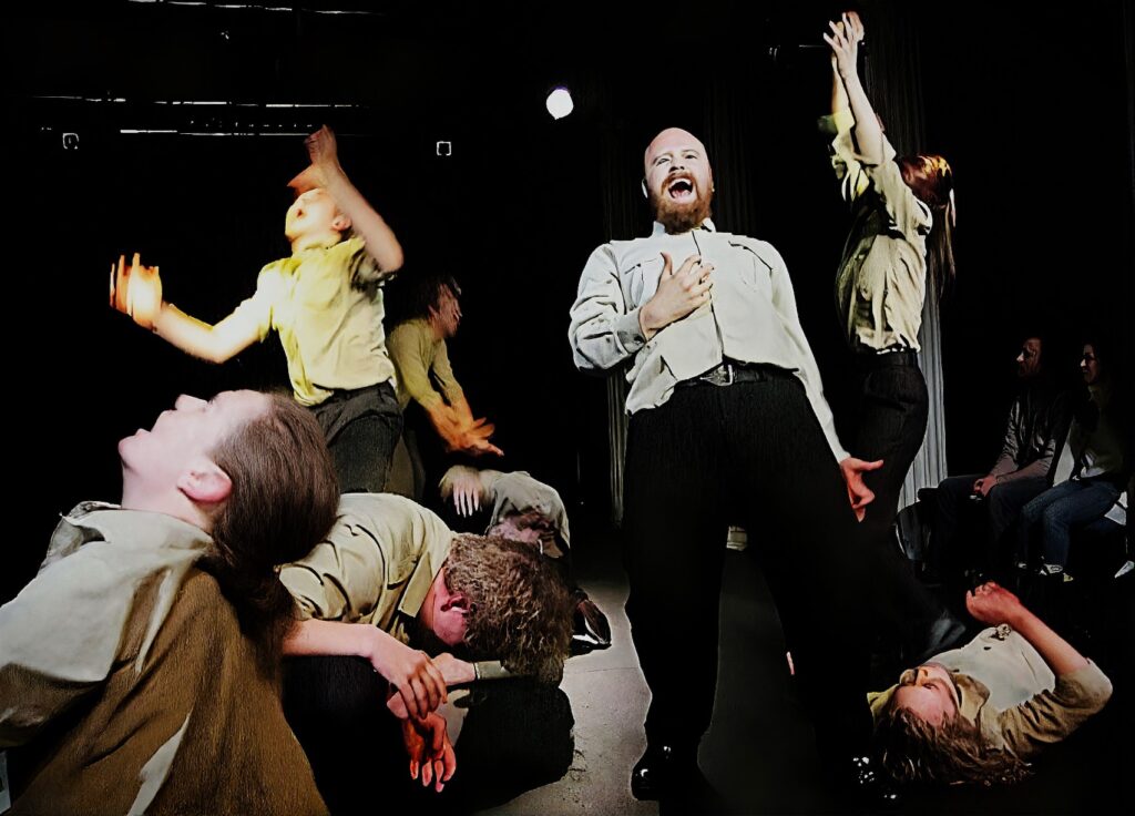 From the performance Revolutionary Messages at the Theatre of Cruelty in Oslo