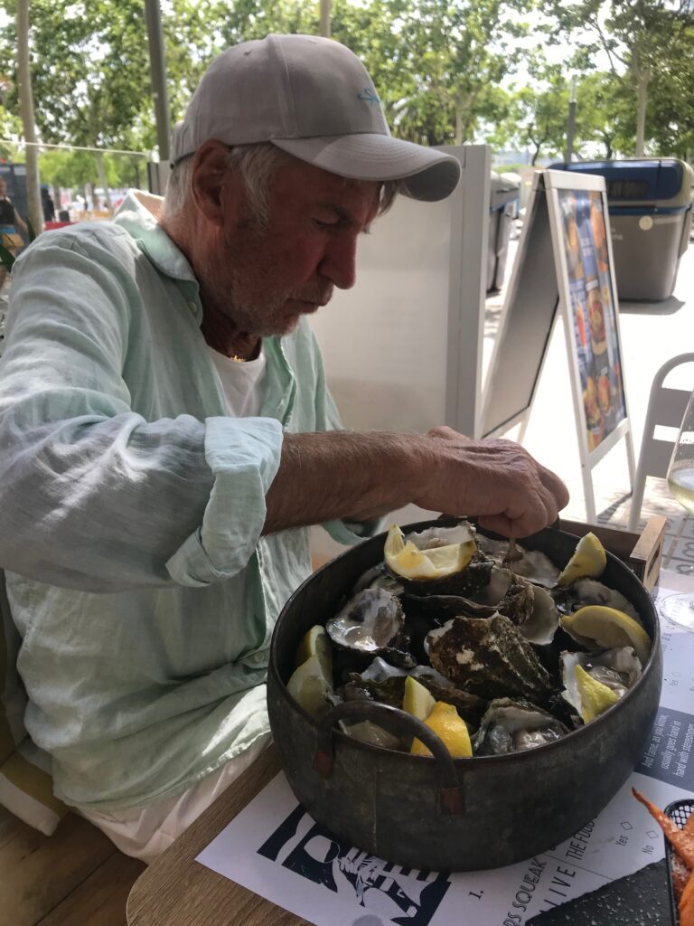 Oysters in Barcelona before returning to Sweden