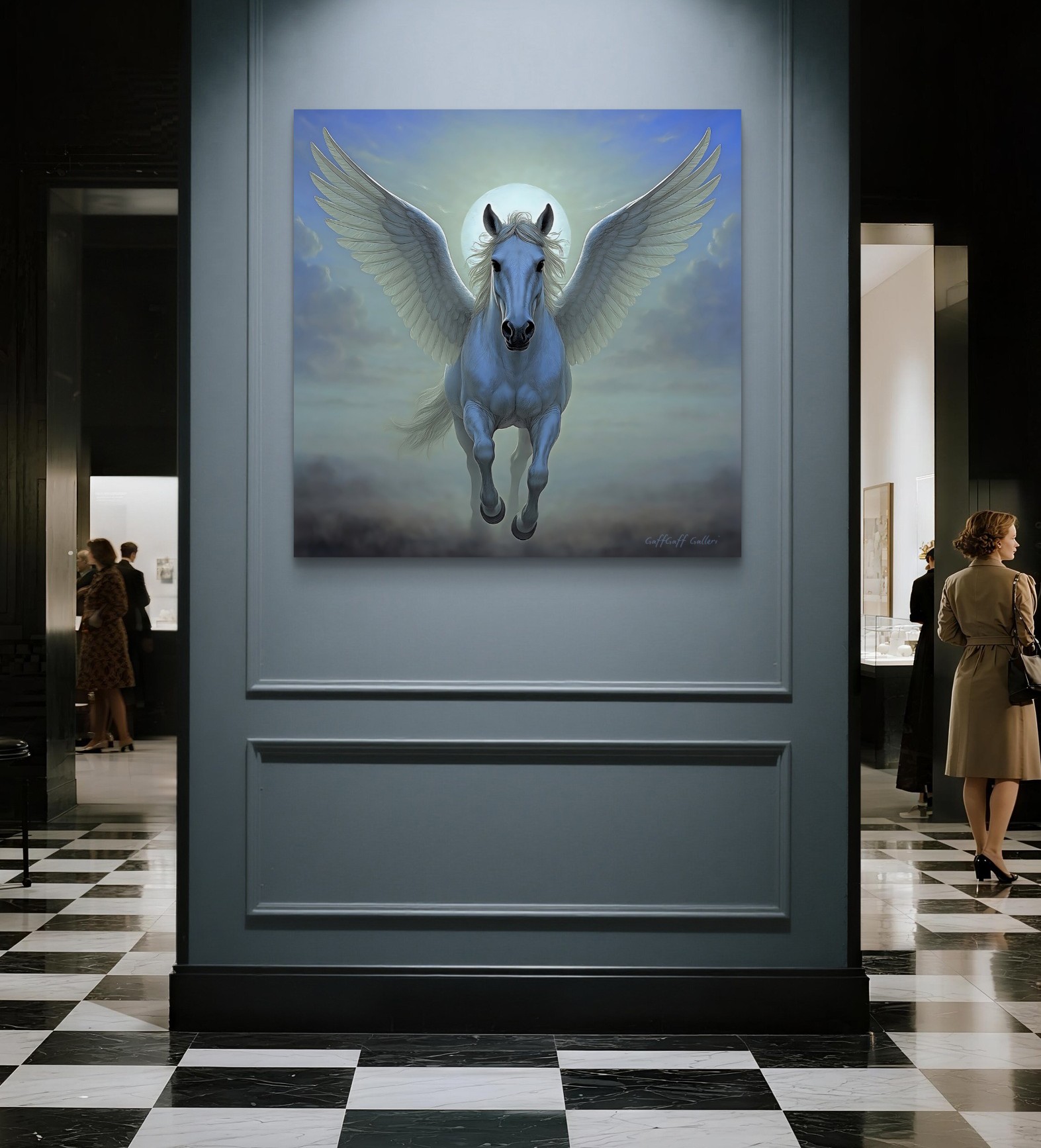 Pegasus picture in a museum